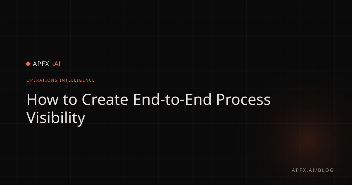 How to Create End-to-End Process Visibility | APFX